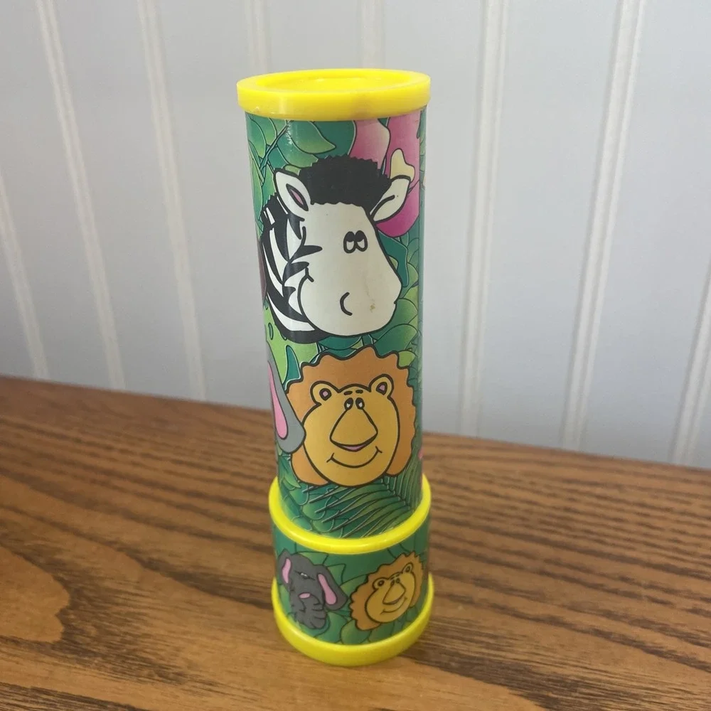 Vintage Kaleidoscope Jungle Animals Giraffe Tiger Zebra Elephant Lion
